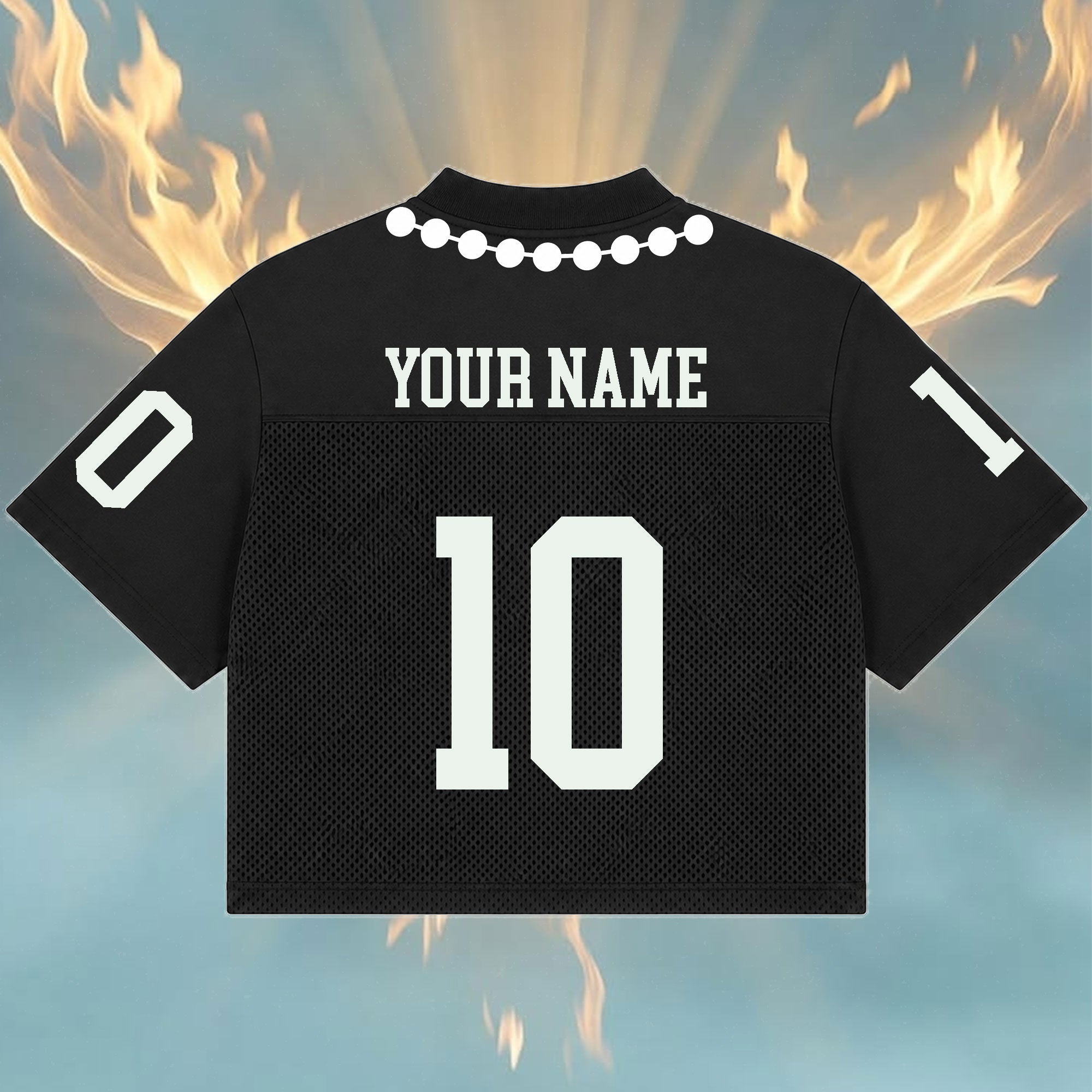 Personalized Prayer Rosary Mesh Jersey, Custom Name and Number Catholic Apparel