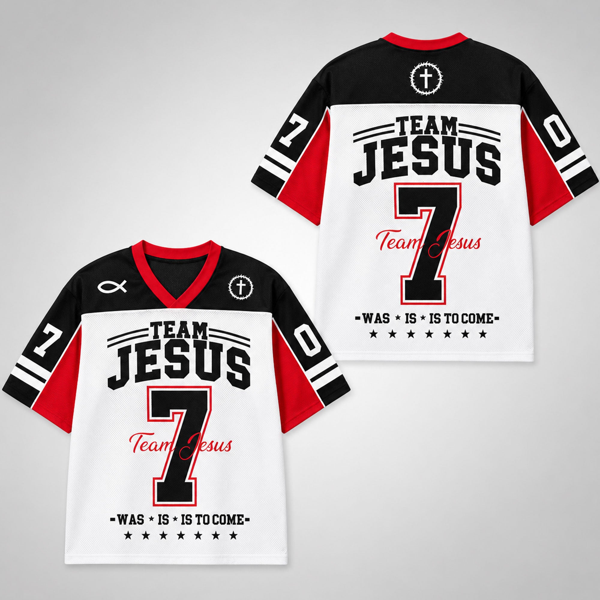 Team Jesus Number 7 Mesh Jersey, Christian Sports Apparel