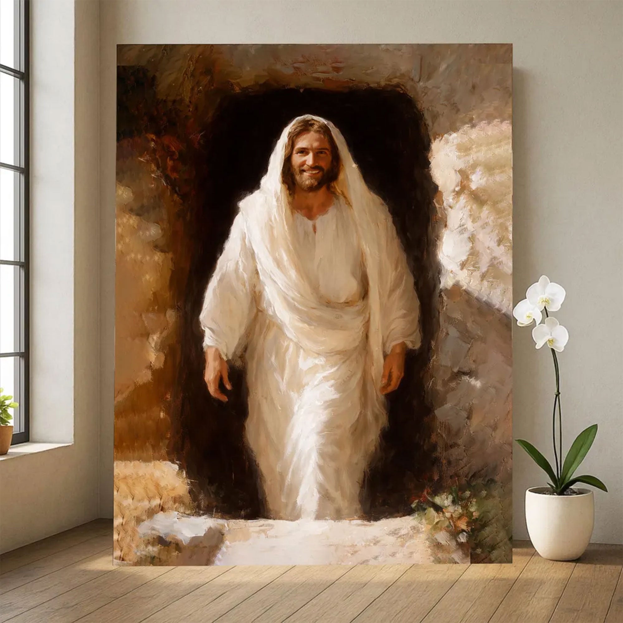 Jesus Resurrection Canvas Print, Christian Wall Art, Faith-Based Relig ...