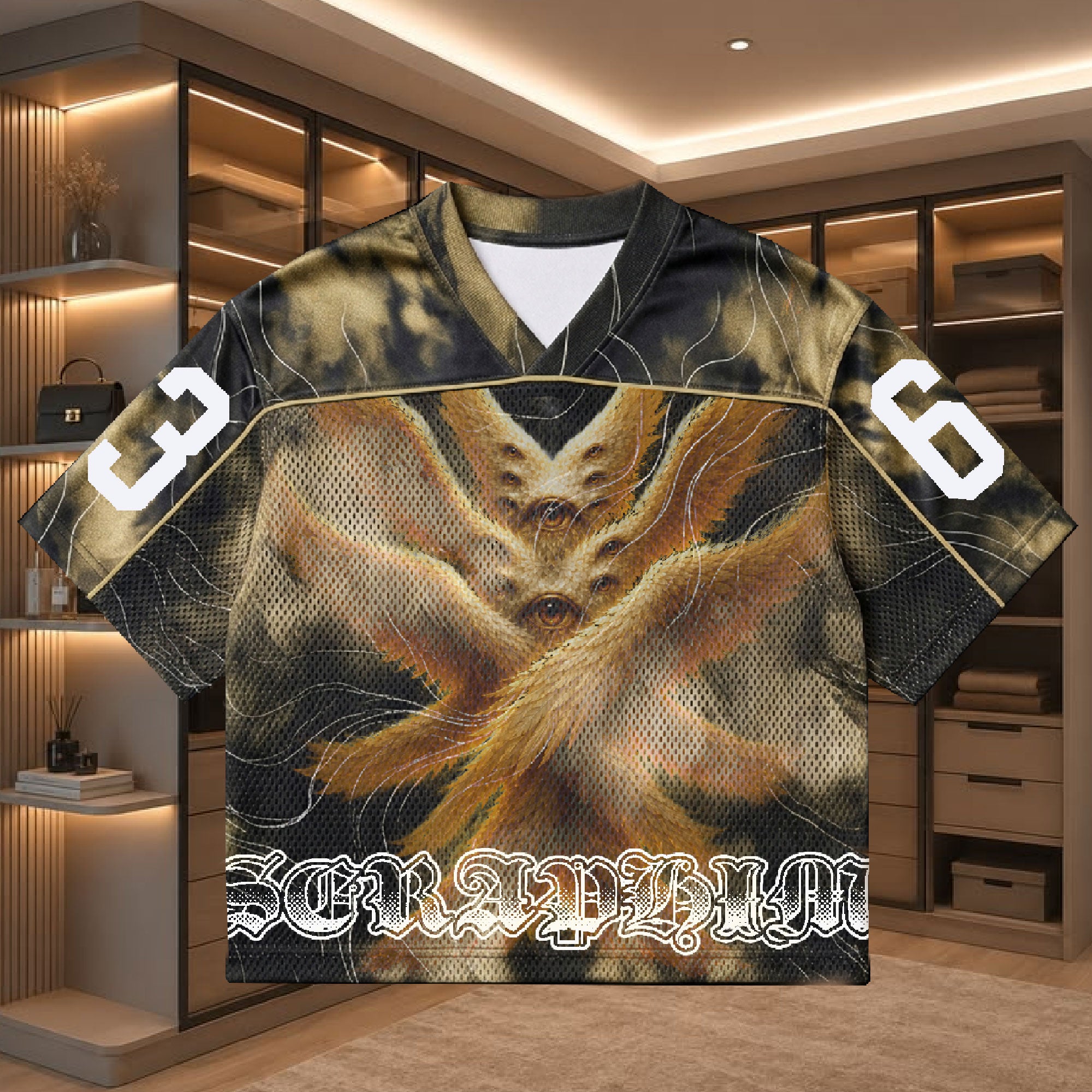 Biblical Seraphim Angel Mesh Jersey, Isaiah 6:3 Christian Apparel