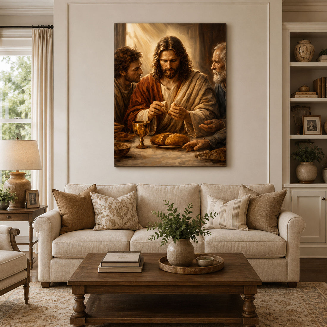 The Last Supper Canvas Print Jesus and Apostles Christian Wall Decor Religious Faith Home Art