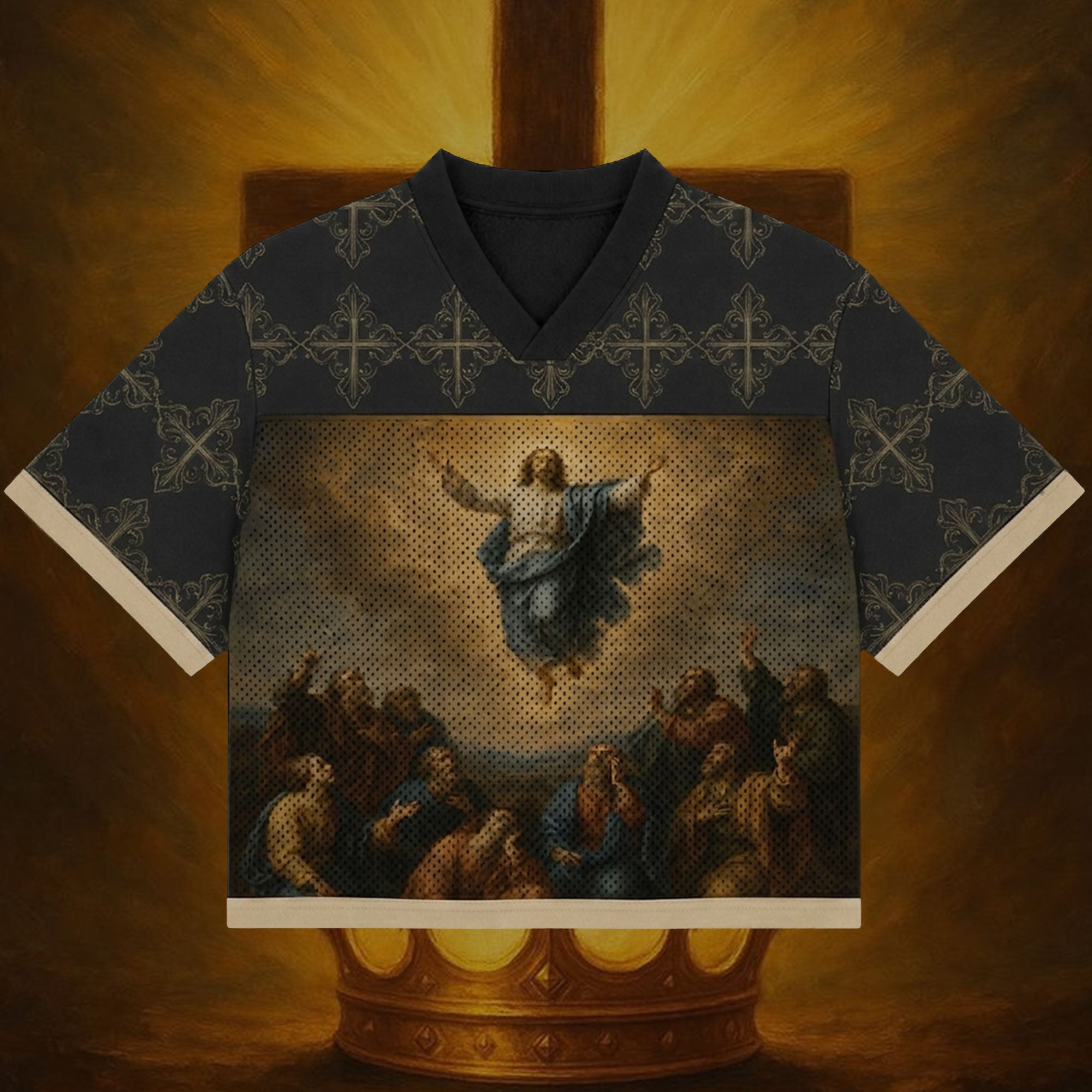 Ascension of Jesus Mesh Jersey, Catholic Christian Faith Apparel