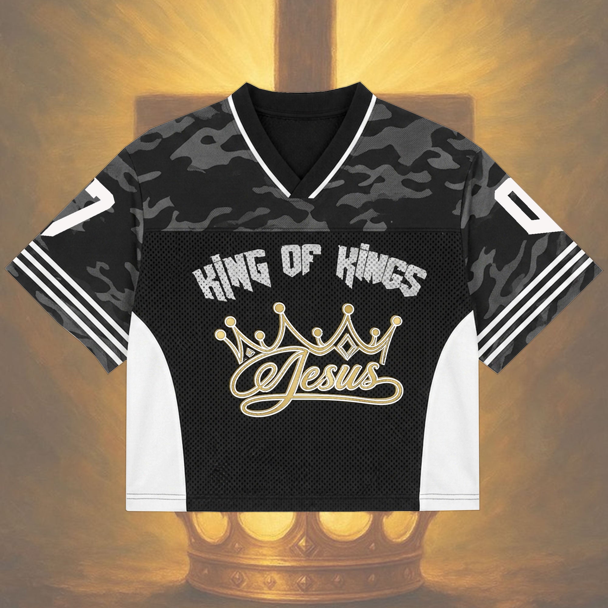 King of Kings Jesus No. 07 Mesh Jersey, Christian Faith Apparel