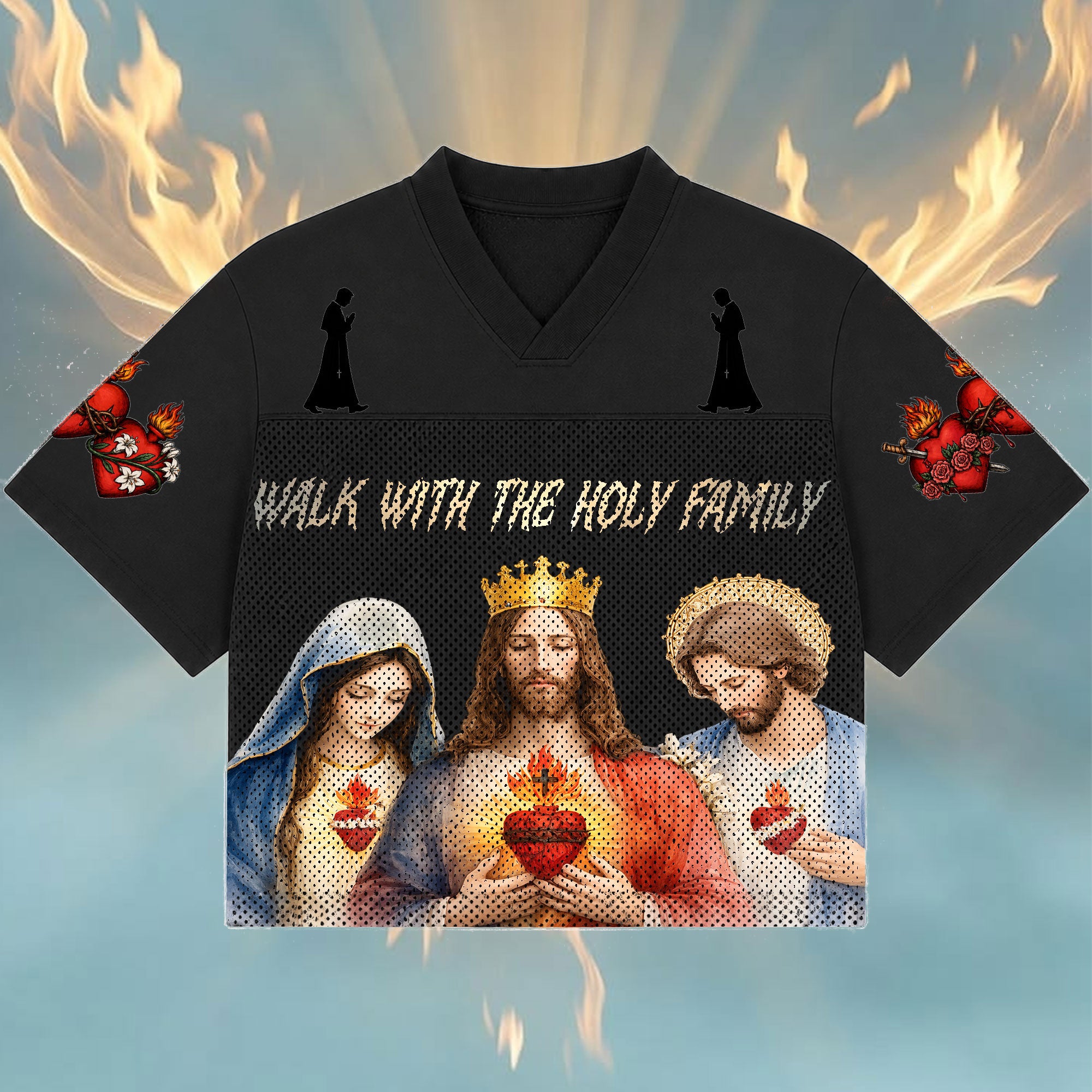 Personalized Holy Family Mesh Jersey, Custom Name and Number Catholic Apparel