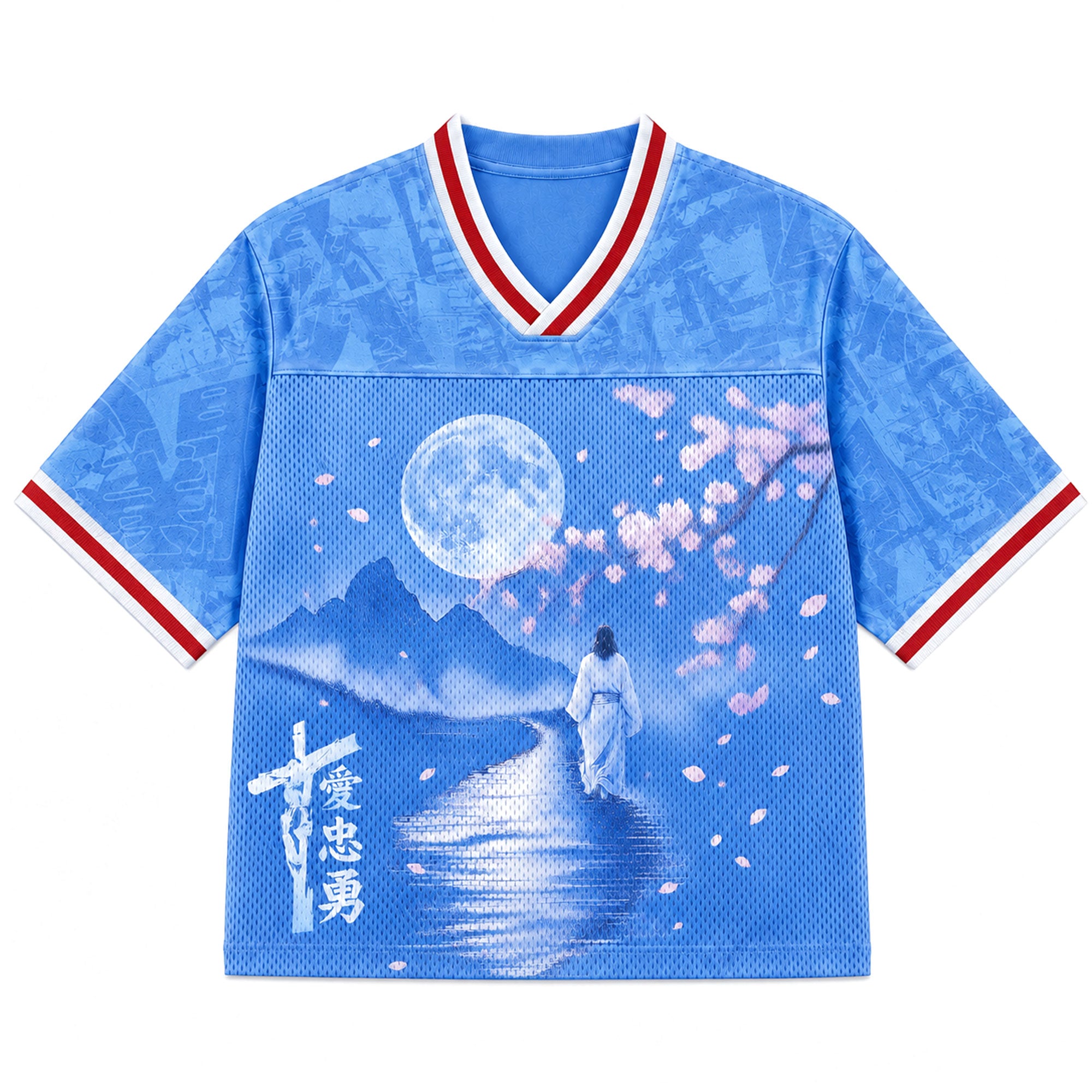 Jesus Walking on Water Moonlight Mesh Jersey, Japanese Christian Apparel