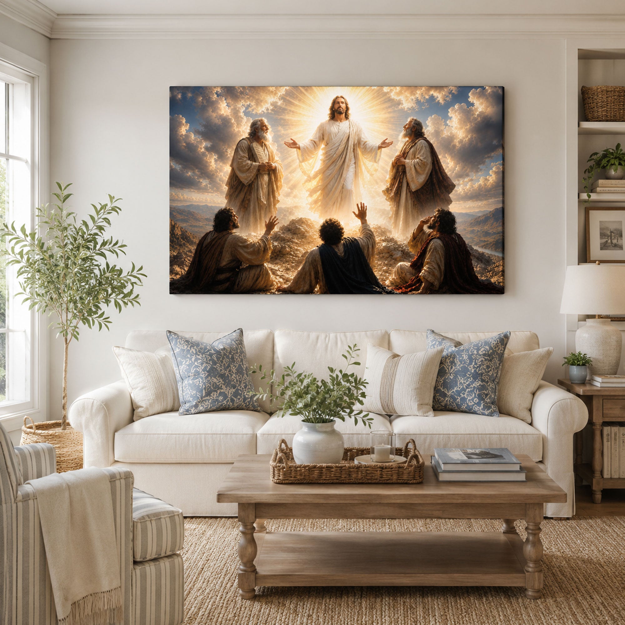 Transfiguration of Jesus Canvas Print, Christian Home Decor