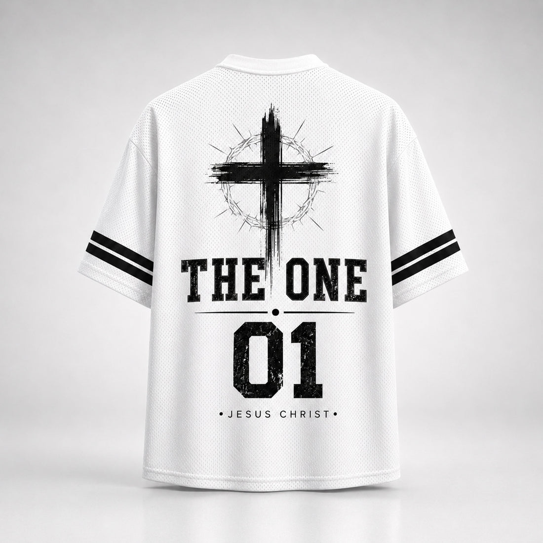 He Left the 99 Christian Mesh Jersey, Luke 15:3–7 Lost Sheep Bible Verse Shirt, Jesus the Good Shepherd Faith Apparel