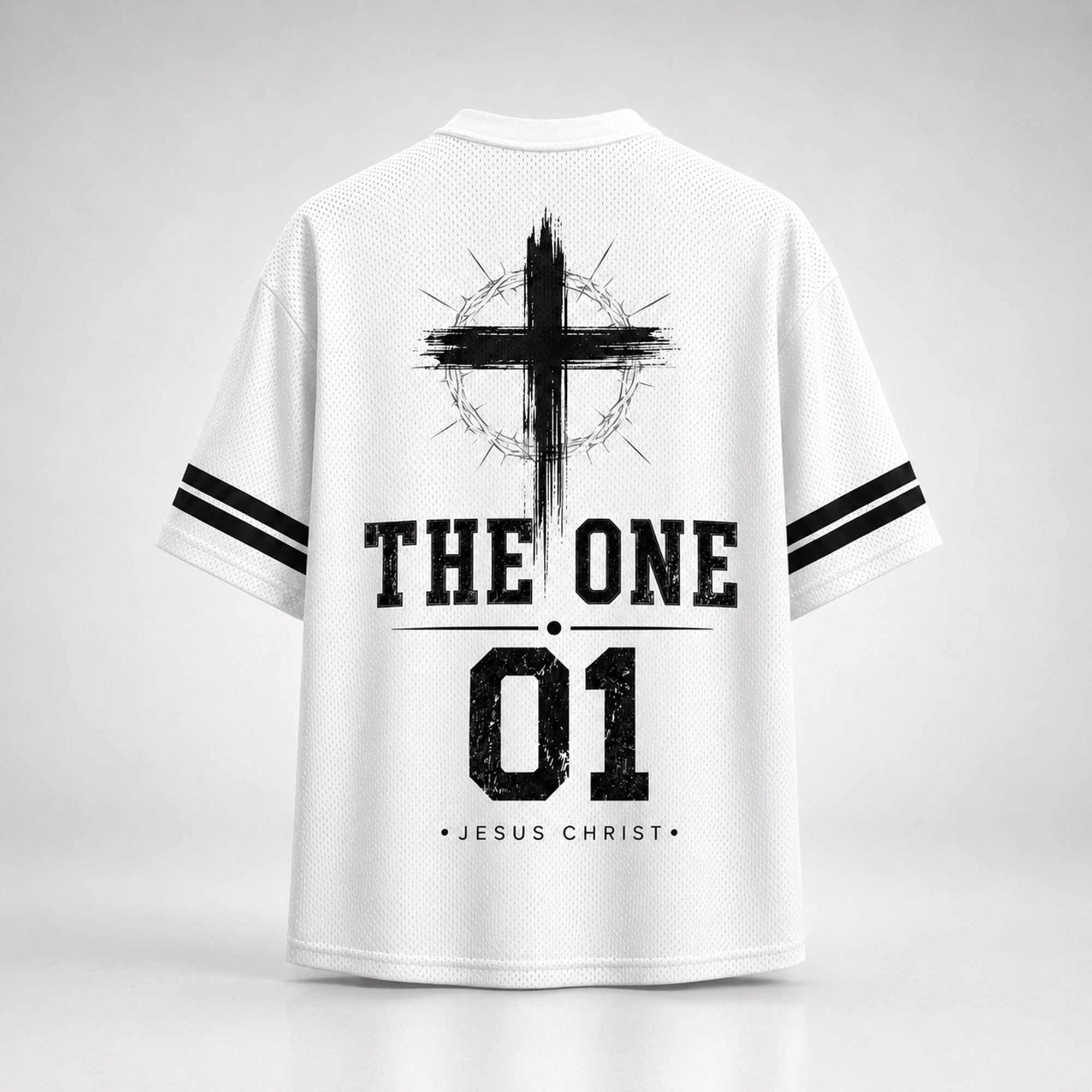 He Left the 99 Christian Mesh Jersey, Luke 15:3–7 Lost Sheep Bible Verse Shirt, Jesus the Good Shepherd Faith Apparel