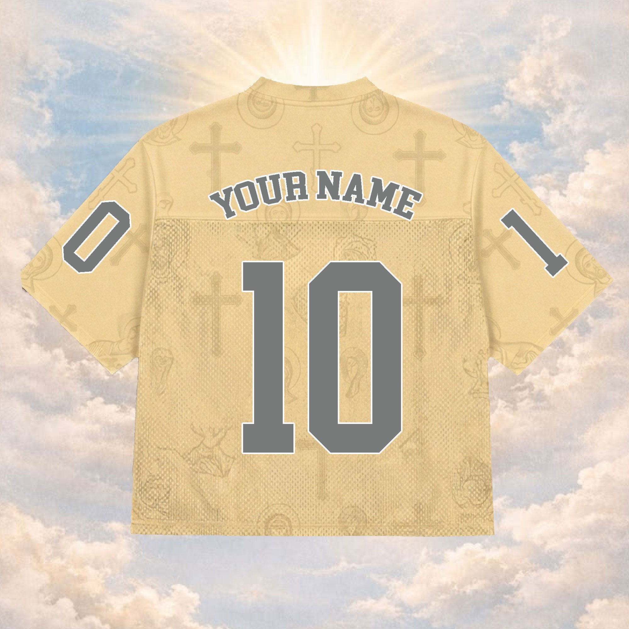 Personalized Transfiguration of Jesus Mesh Jersey, Custom Name and Number Christian Apparel