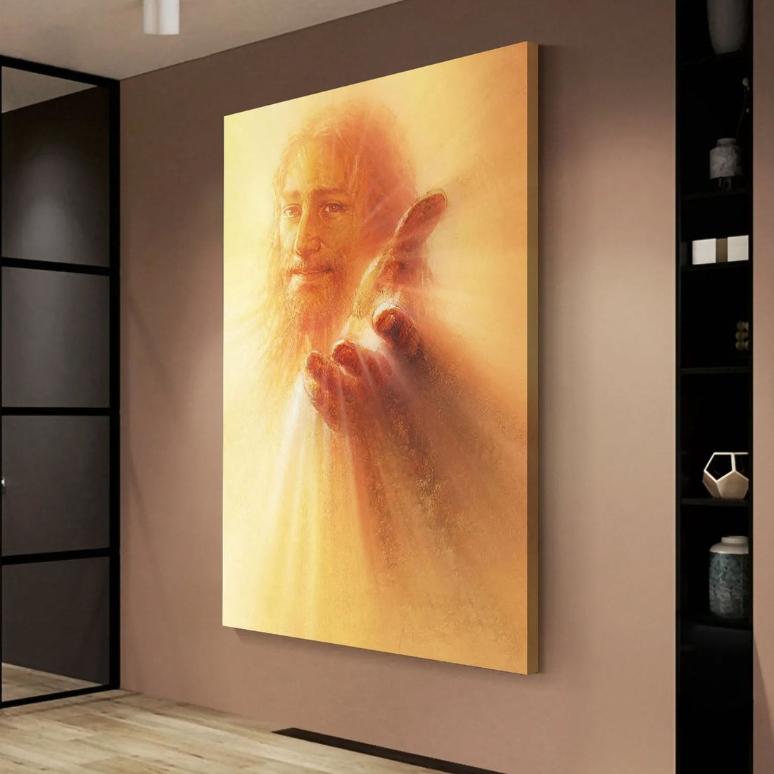 Faith in Him Canvas Print, Inspirational Christian Wall Art, Jesus Faith Decor, Spiritual Home Artwork