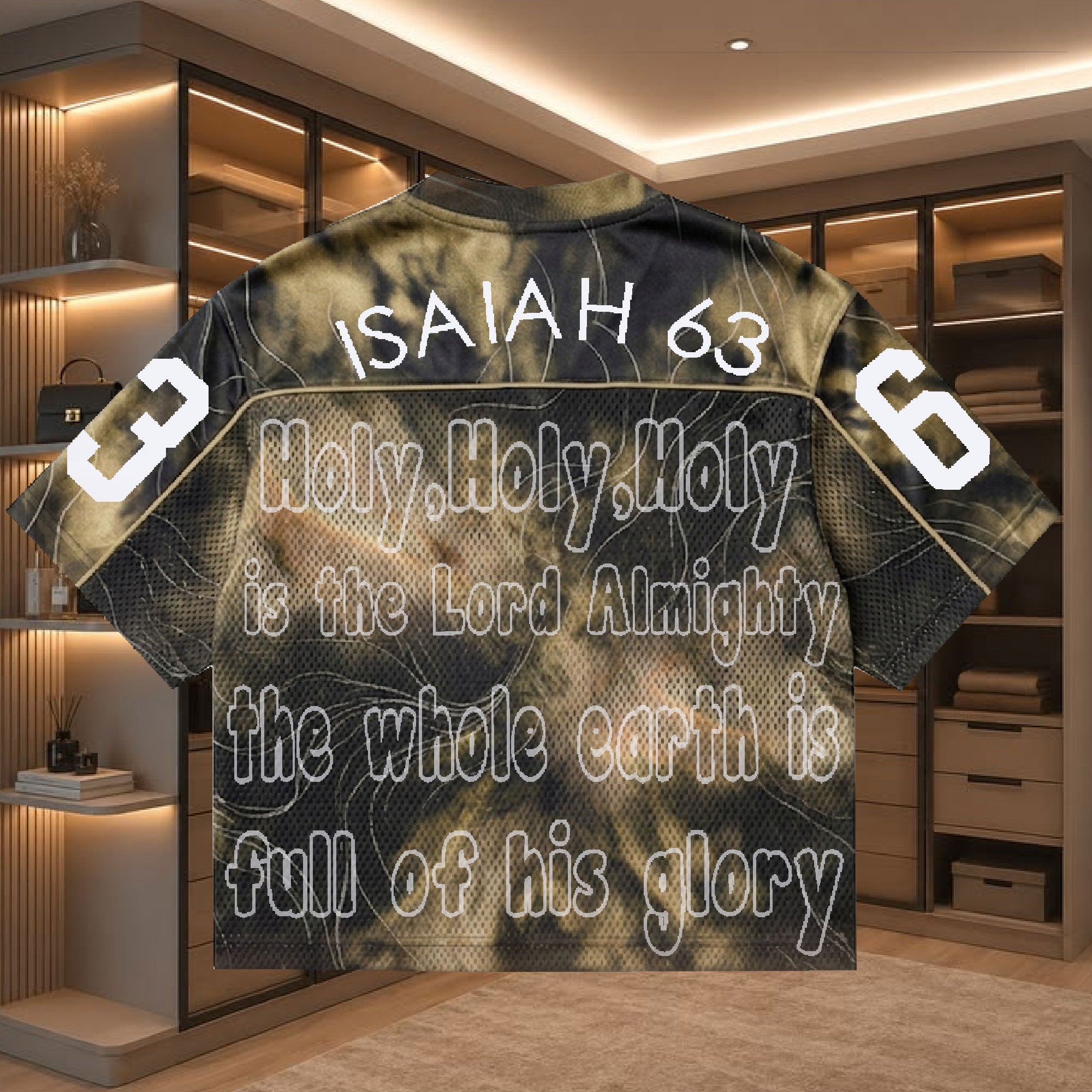 Biblical Seraphim Angel Mesh Jersey, Isaiah 6:3 Christian Apparel