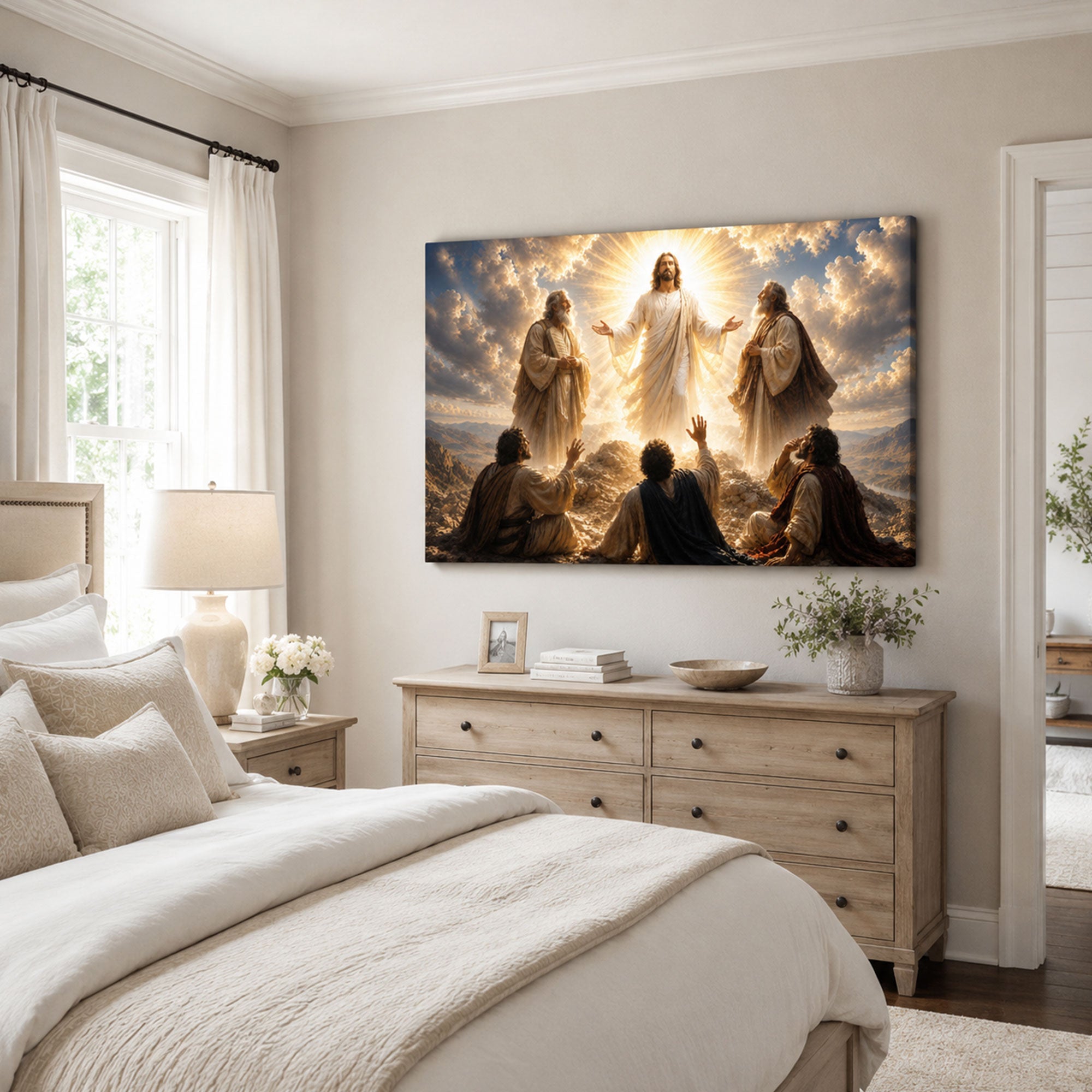 Transfiguration of Jesus Canvas Print, Christian Home Decor