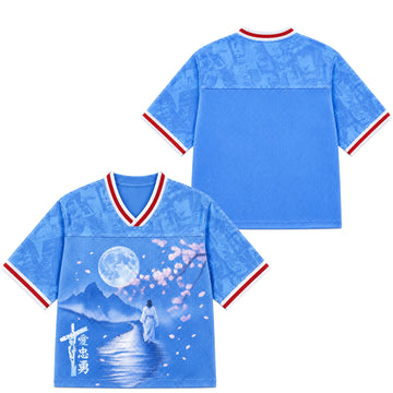 Jesus Walking on Water Moonlight Mesh Jersey, Japanese Christian Apparel
