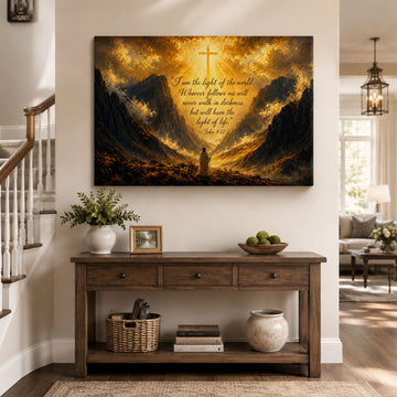 Your Favorite Bible Verse Cross Canvas Print, Christian Wall Decor