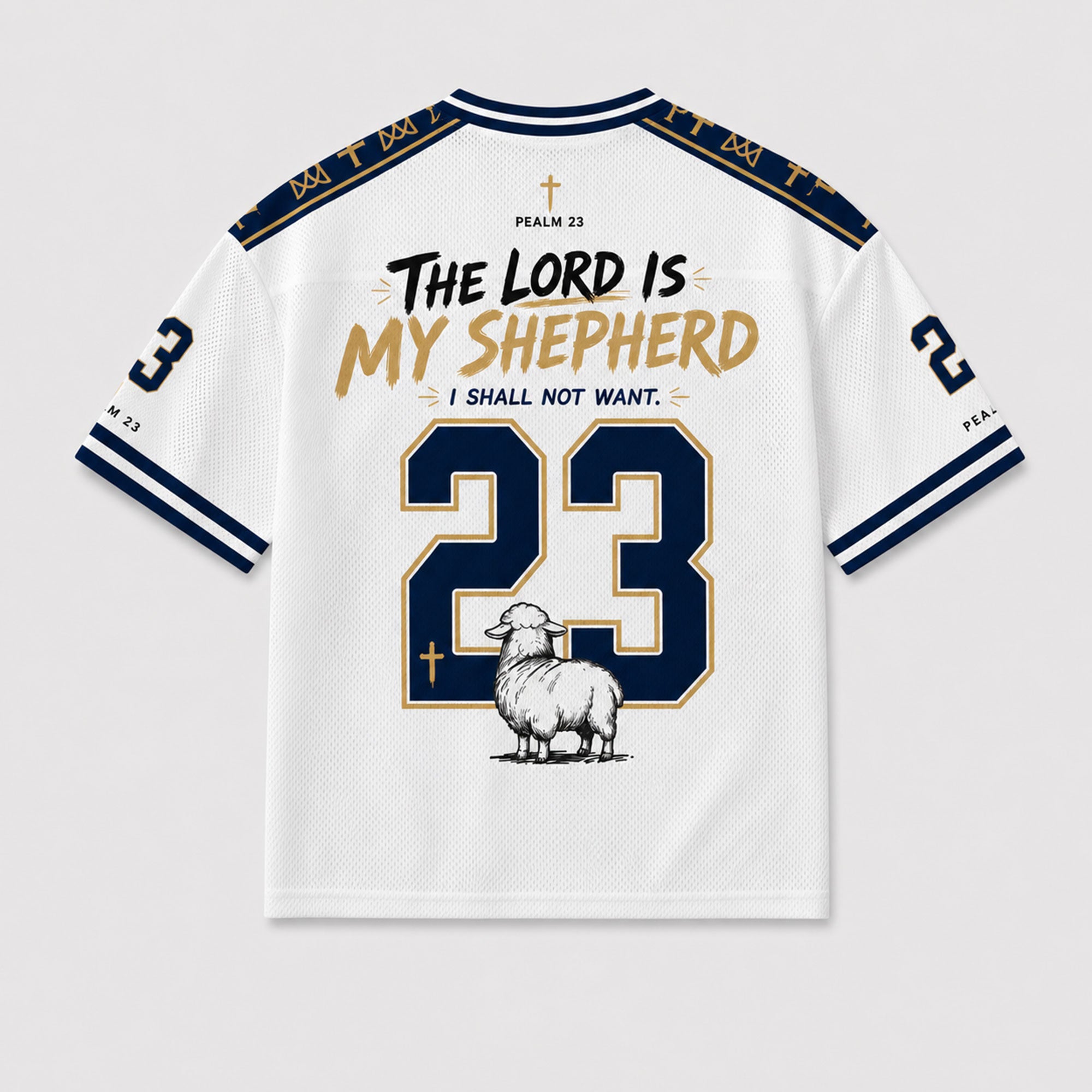 The Lord Is My Shepherd Mesh Jersey, Psalm 23 Christian Apparel
