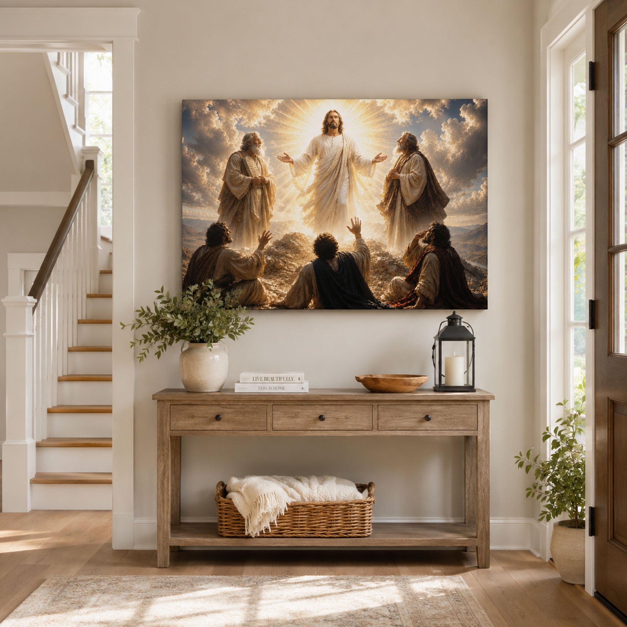 Transfiguration of Jesus Canvas Print, Christian Home Decor