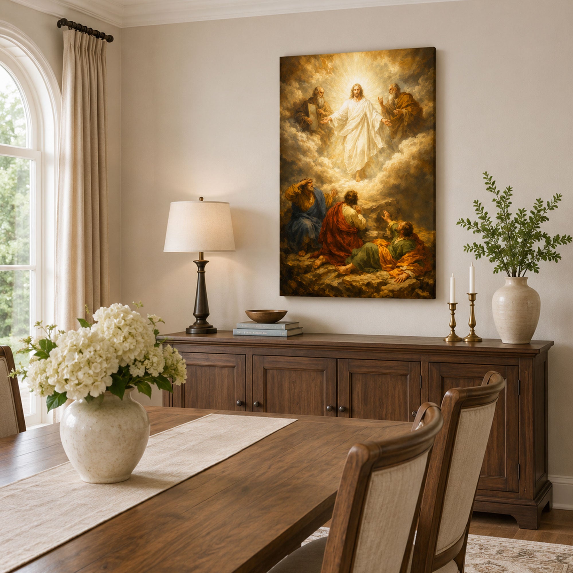 Transfiguration of Jesus Canvas Print, Christian Home Decor