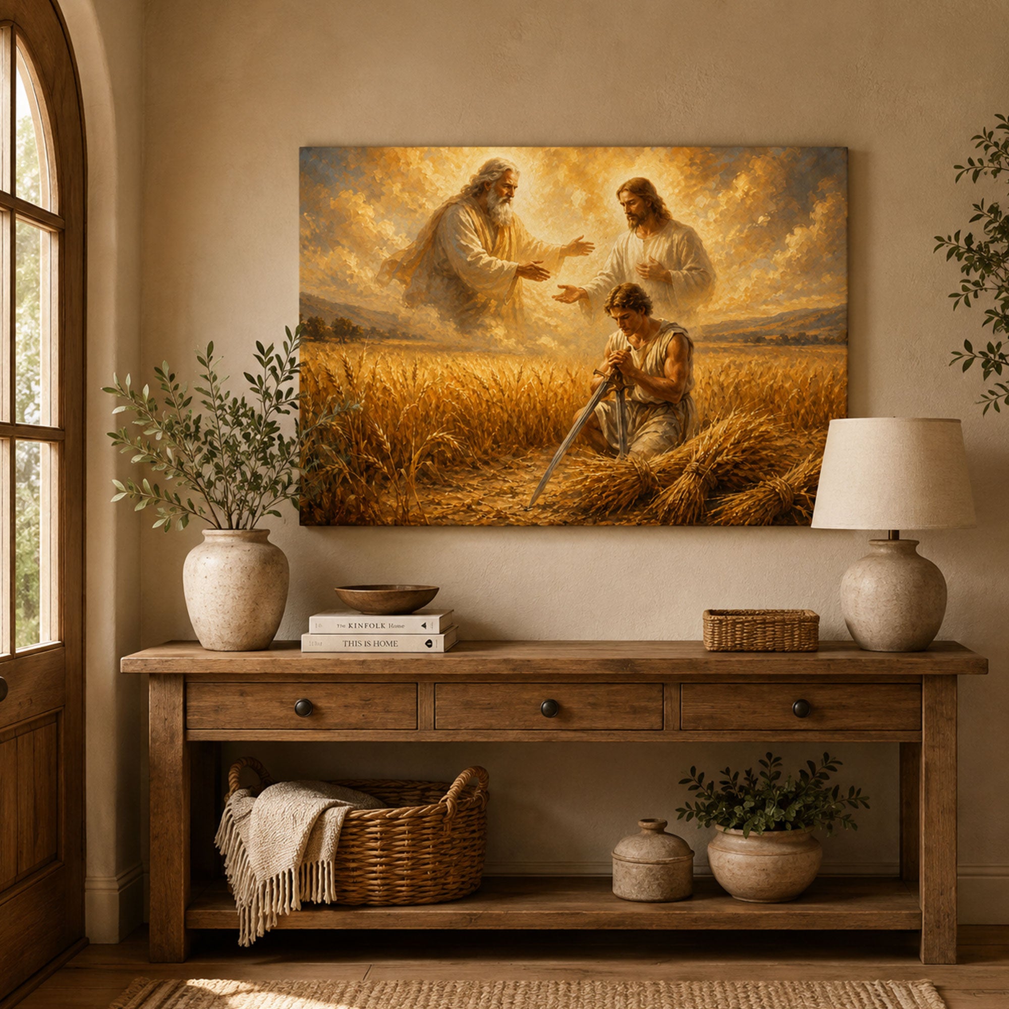 Matthew 9:37 The Harvest Is Plentiful Canvas Print, Christian Warrior Faith Home Decor