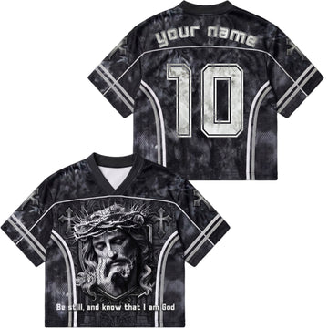 Personalized Be Still and Know Jesus Mesh Jersey, Custom Name and Number Christian Apparel