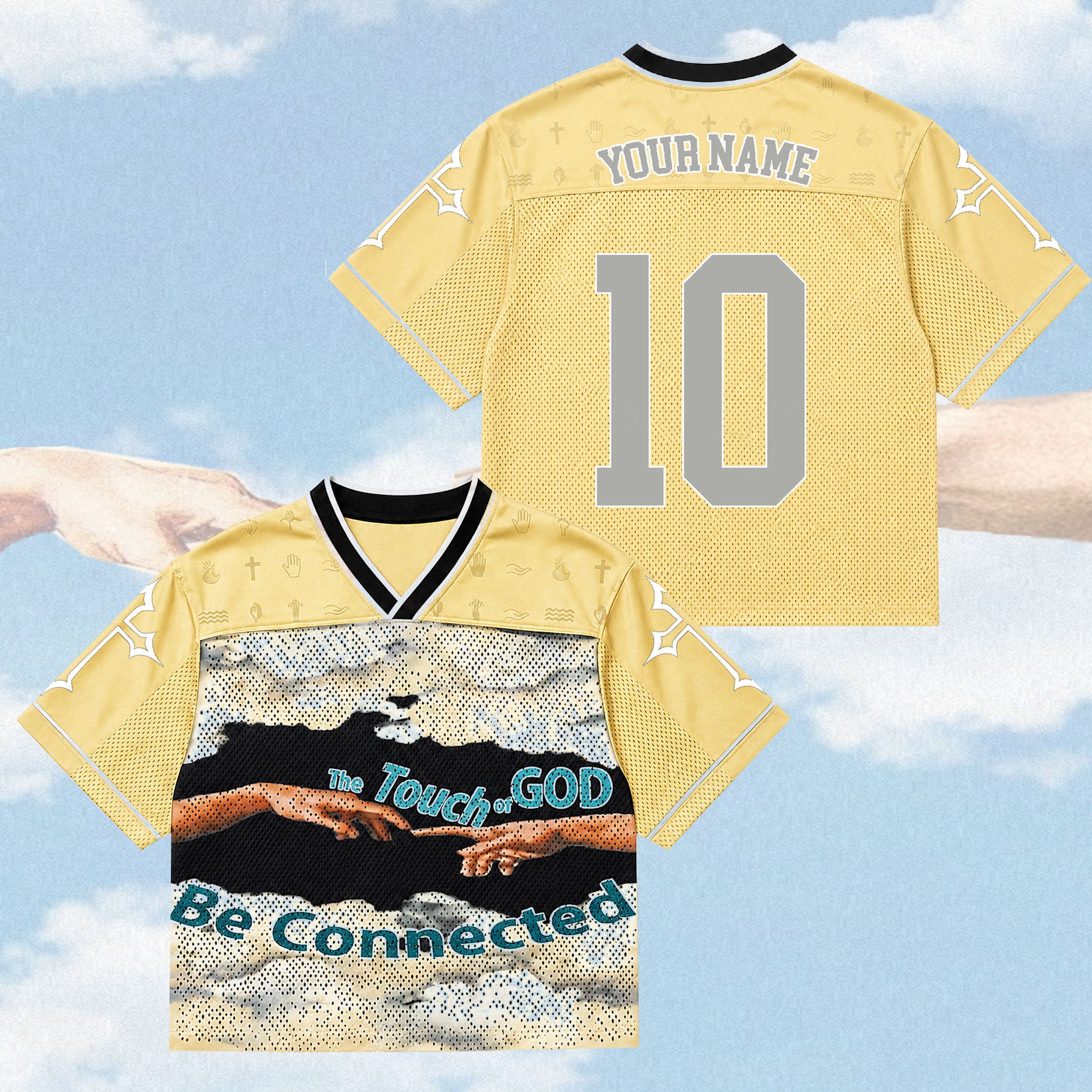 Personalized Touch of God Mesh Jersey, Custom Name and Number Christian Apparel