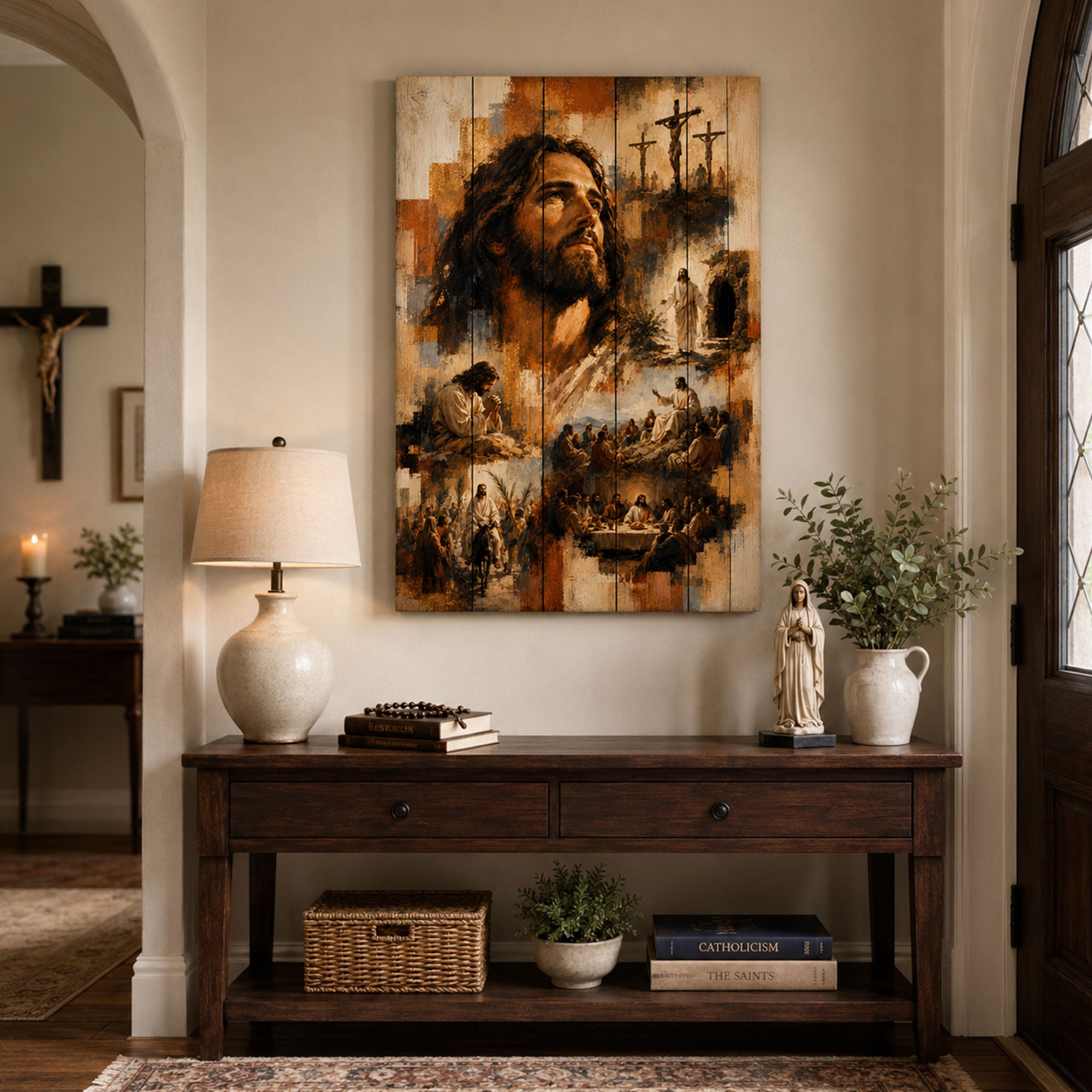 Life of Jesus Christ Canvas Print, Biblical Story Christian Wall Art