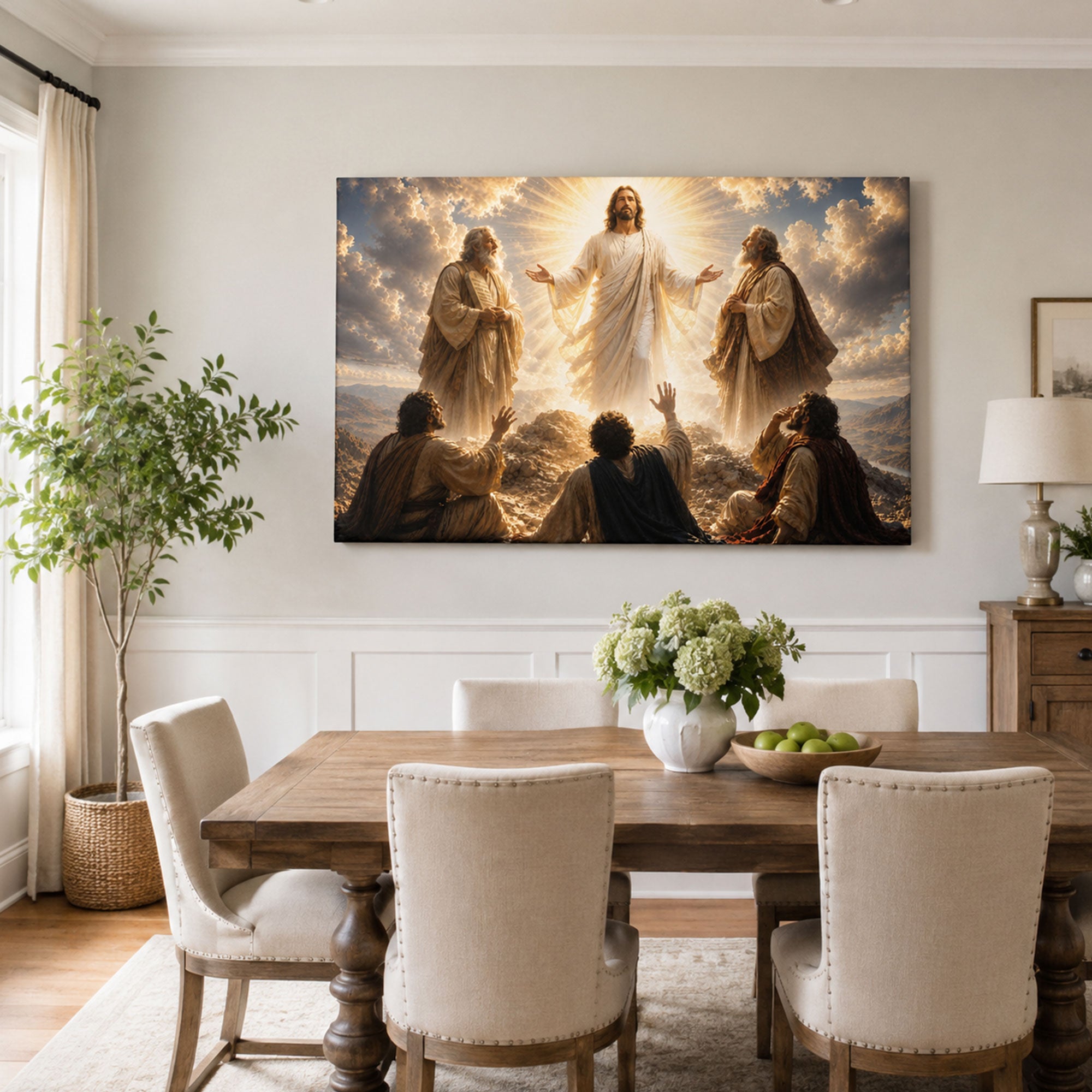 Transfiguration of Jesus Canvas Print, Christian Home Decor