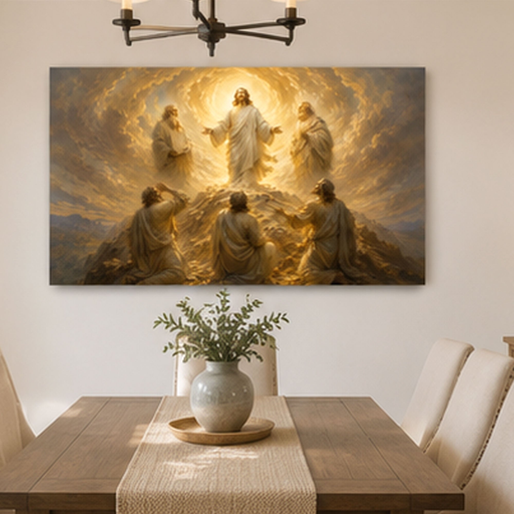 Transfiguration of Jesus Canvas Print, Christian Home Decor