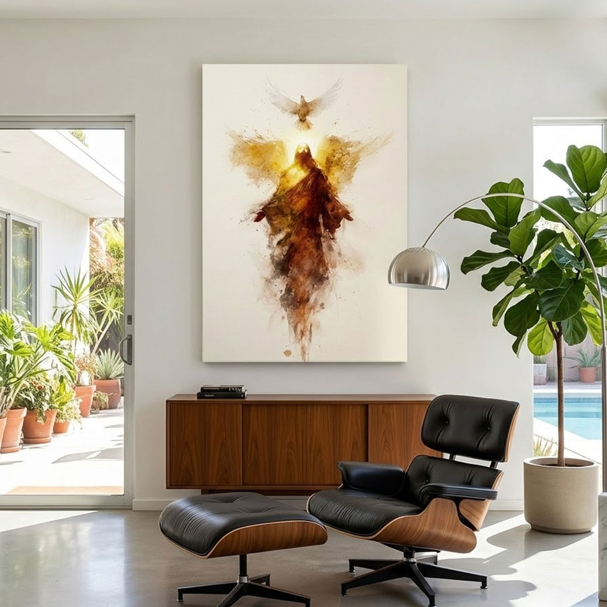Trinity Abstract Holy Trinity Abstract Watercolor Canvas Print, Christian Catholic Wall ...