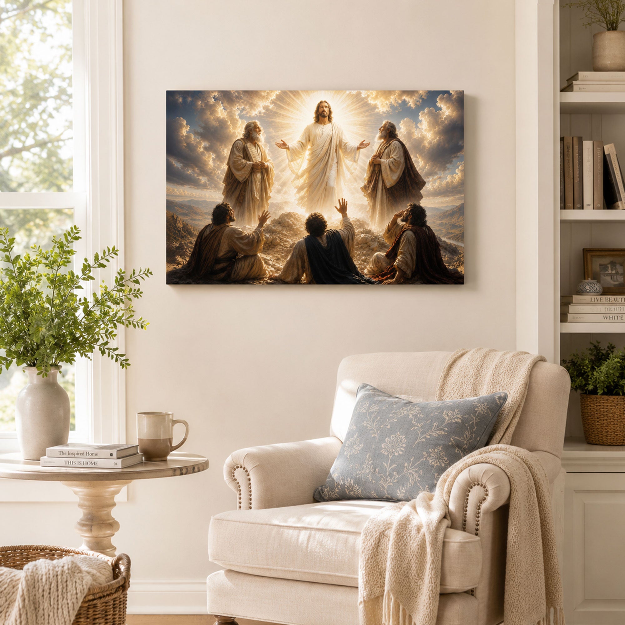 Transfiguration of Jesus Canvas Print, Christian Home Decor