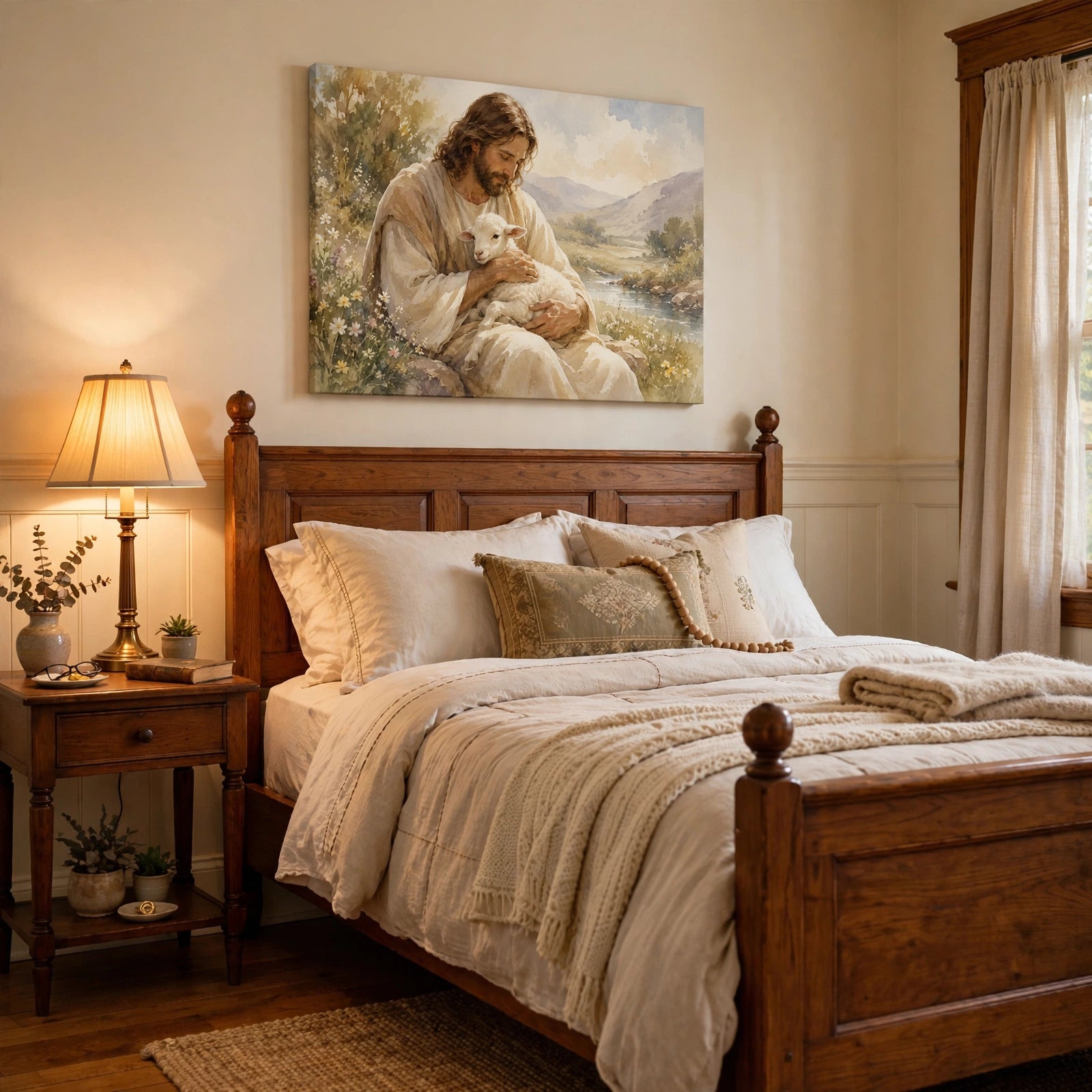 Whispers of Serenity Christian Canvas Print, Peaceful Faith Home Decor