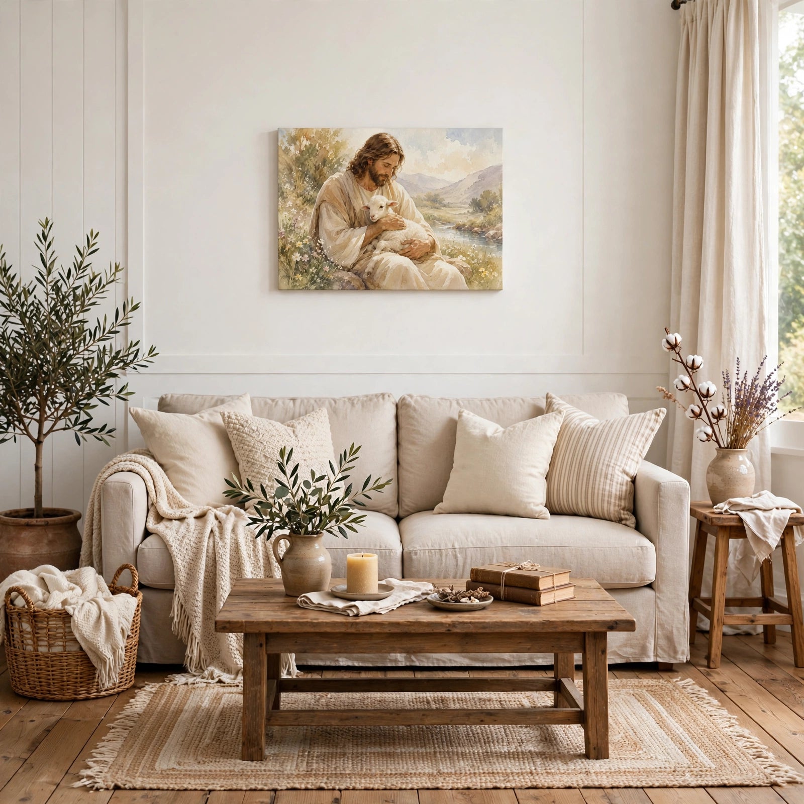 Whispers of Serenity Christian Canvas Print, Peaceful Faith Home Decor