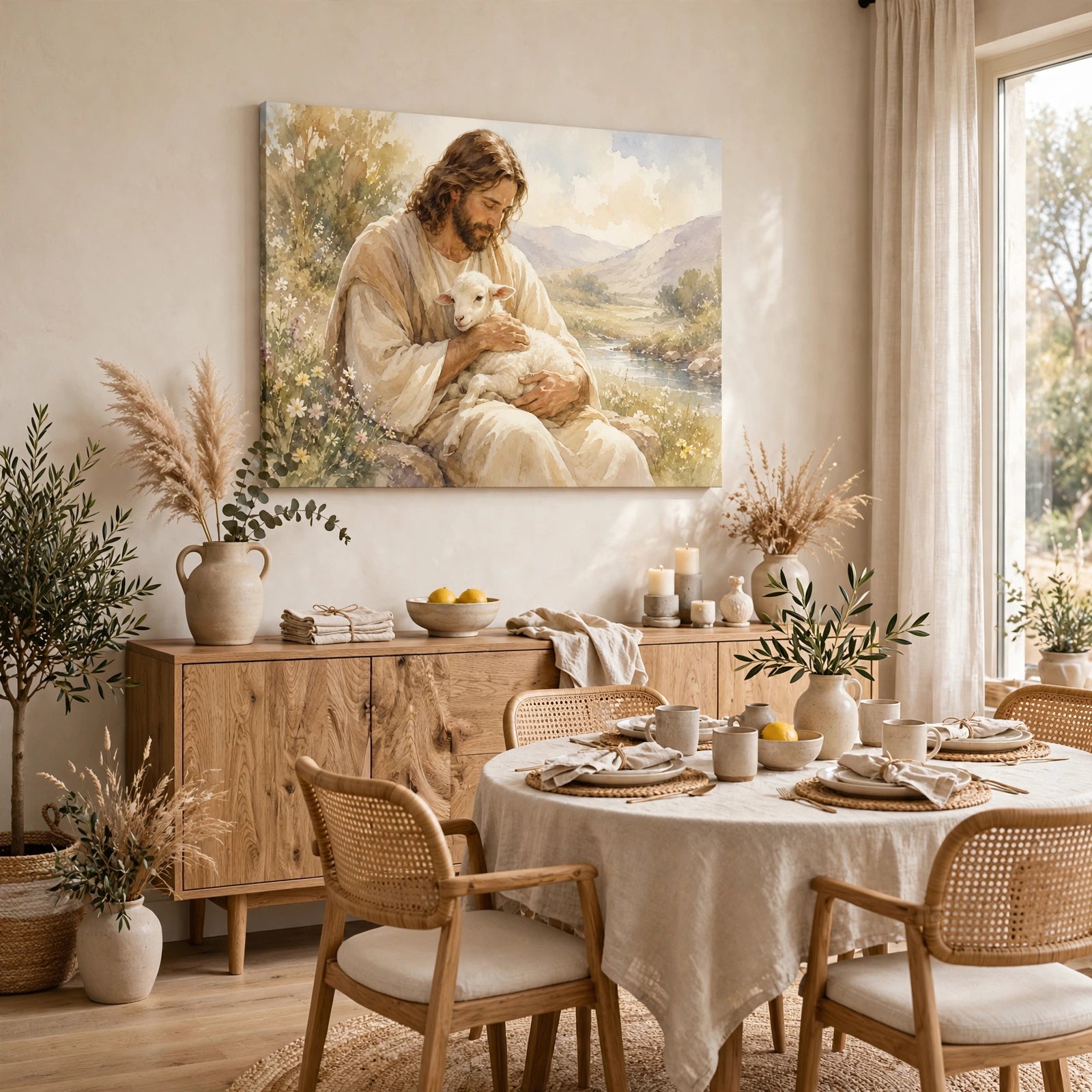 Whispers of Serenity Christian Canvas Print, Peaceful Faith Home Decor