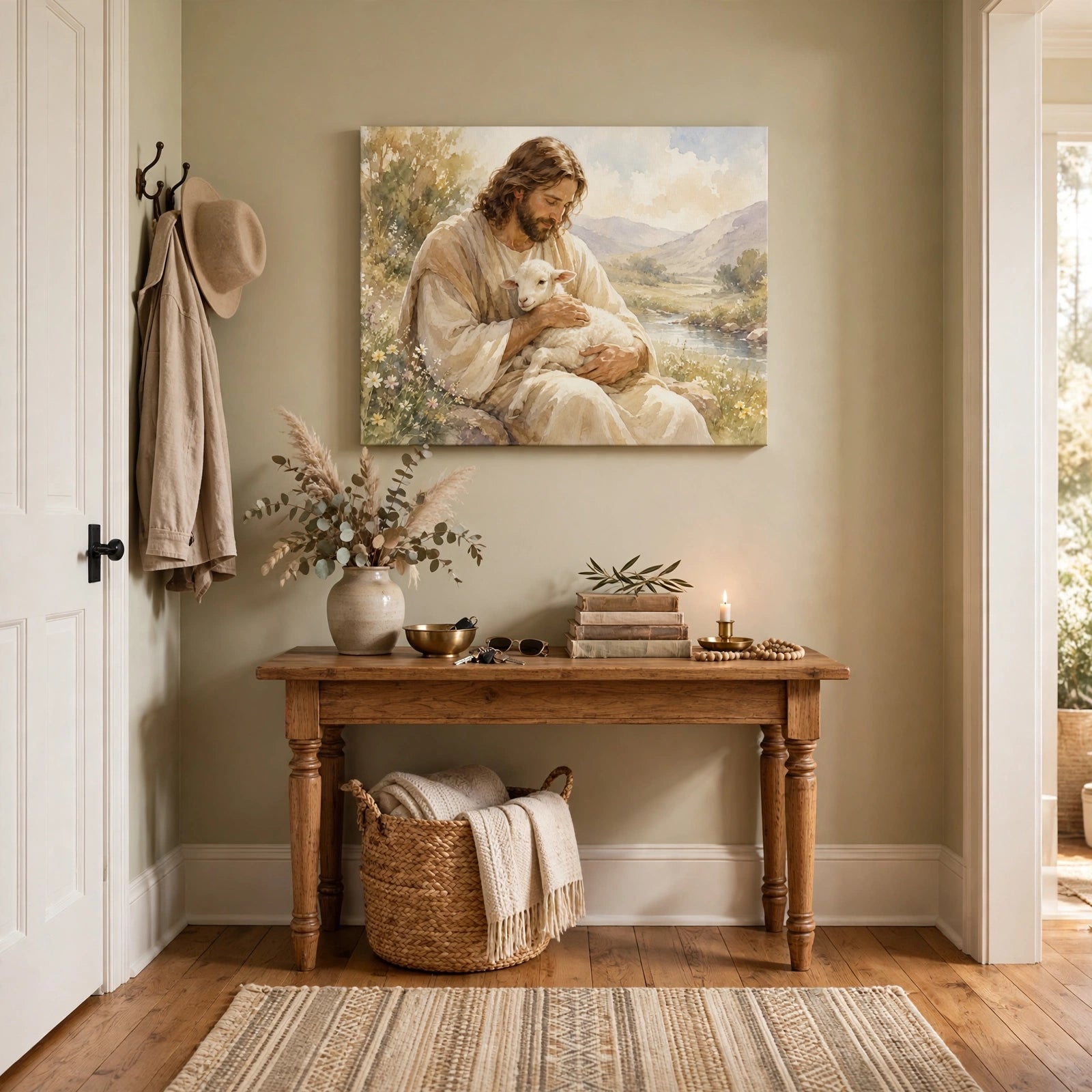 Whispers of Serenity Christian Canvas Print, Peaceful Faith Home Decor