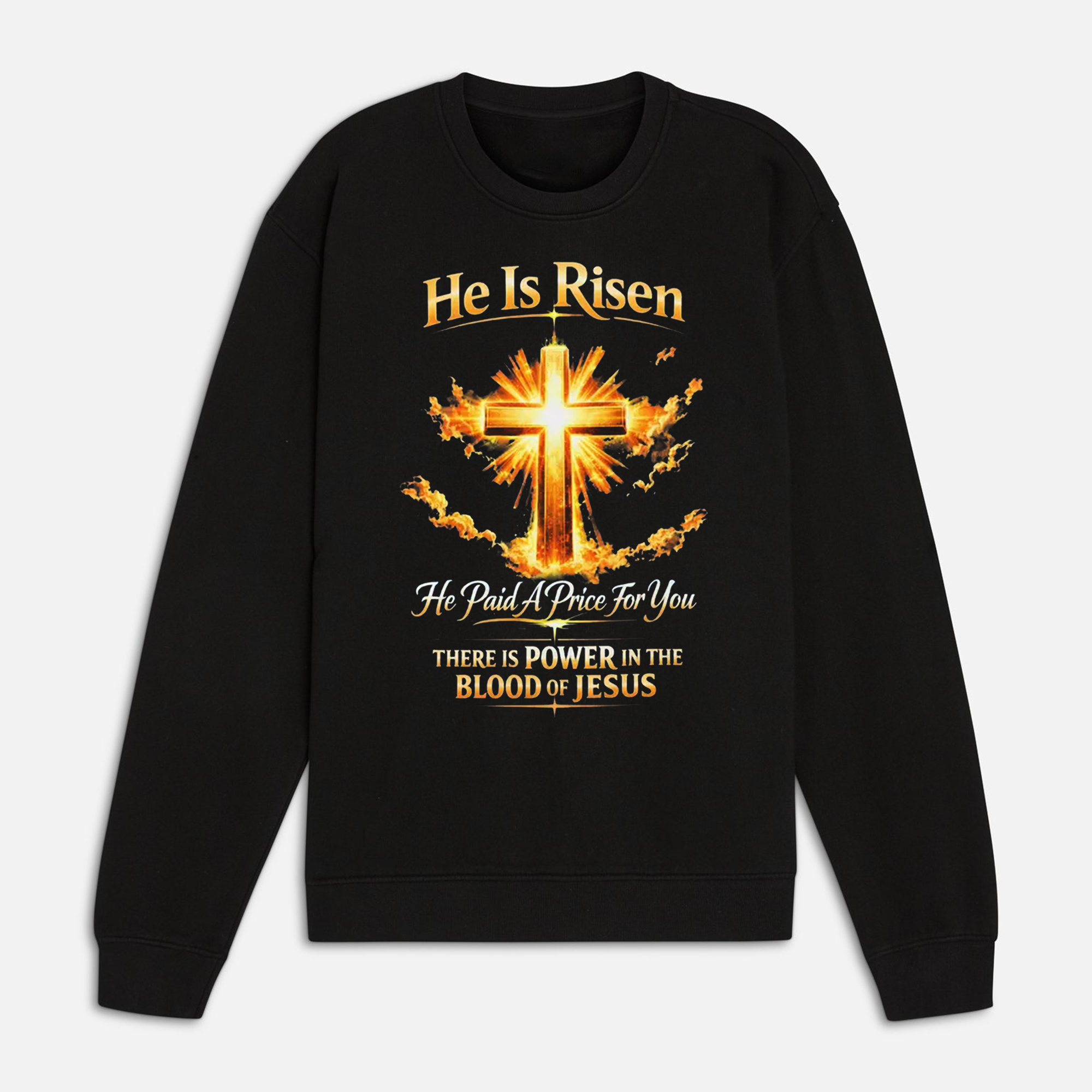 He Is Risen Cross T-Shirt, Resurrection Jesus Christian Tee, Religious Faith Apparel