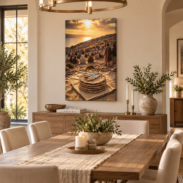 Five Loaves and Two Fish Canvas Wall Art – Biblical Miracle, Christian Home Decor